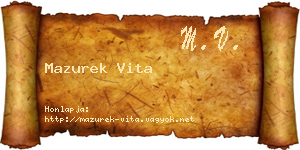 Mazurek Vita névjegykártya